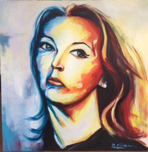 N.Prot.040918 Omaggio A Oriana Fallaci Acrilico Su Tela 80x80