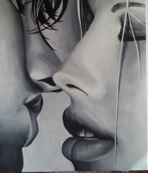 N.Prot.150111        - Kiss - pittura acrilica su tela 70x60
