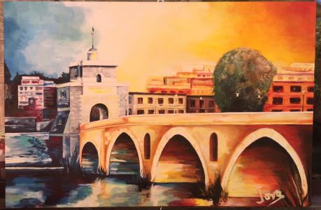 N.Prot.170620 -Ponte Milvio- pittura acrilica su tela 90x60