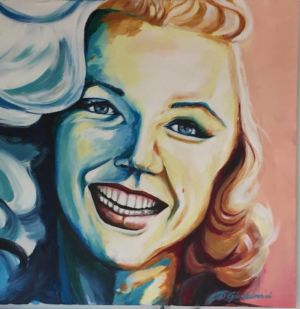 N.Prot.171025 Omaggio A Marilyn Monroe -La Gioia-    Acrilico Su Tela 80x80 2017