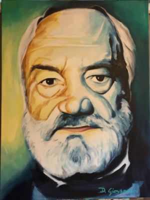 N.Prot.180405  -Omaggio A Luciano - Acrilico Su Tela 70x60