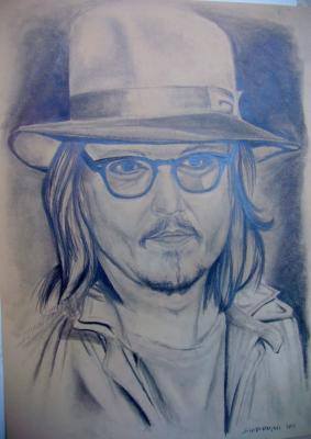 Johnny Depp- Matita Su Carta 35x50 2011