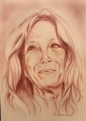 Su Commissione  Sanguigna Su Carta 35x50 2017